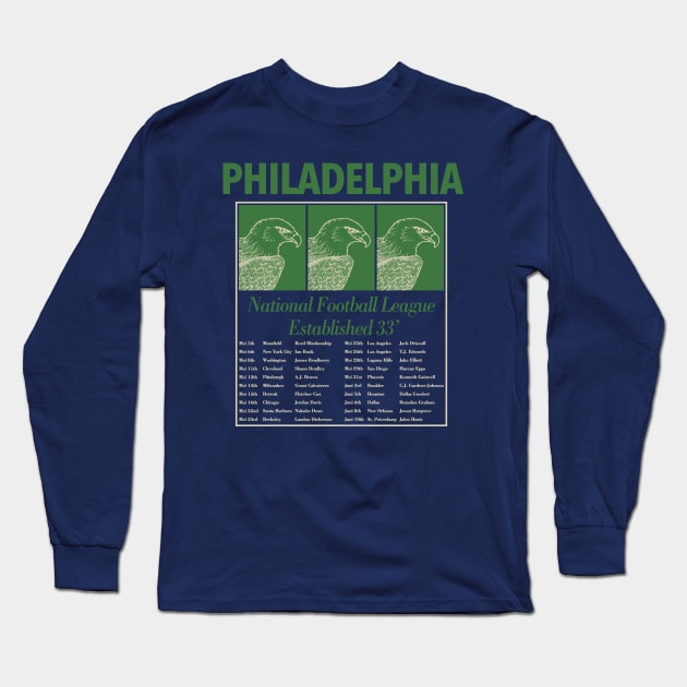 Philadelphia Est 1933 Long Sleeve T-Shirt by Jackjazz